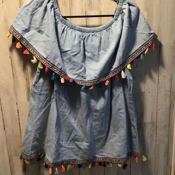 Blouse by speed limit off shoulder size large - Picture 1 of 5